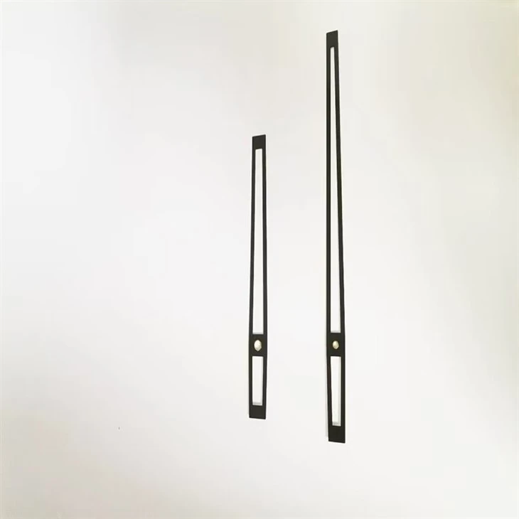 Black Traditional Hollow Strip Aluminum Clock Hands